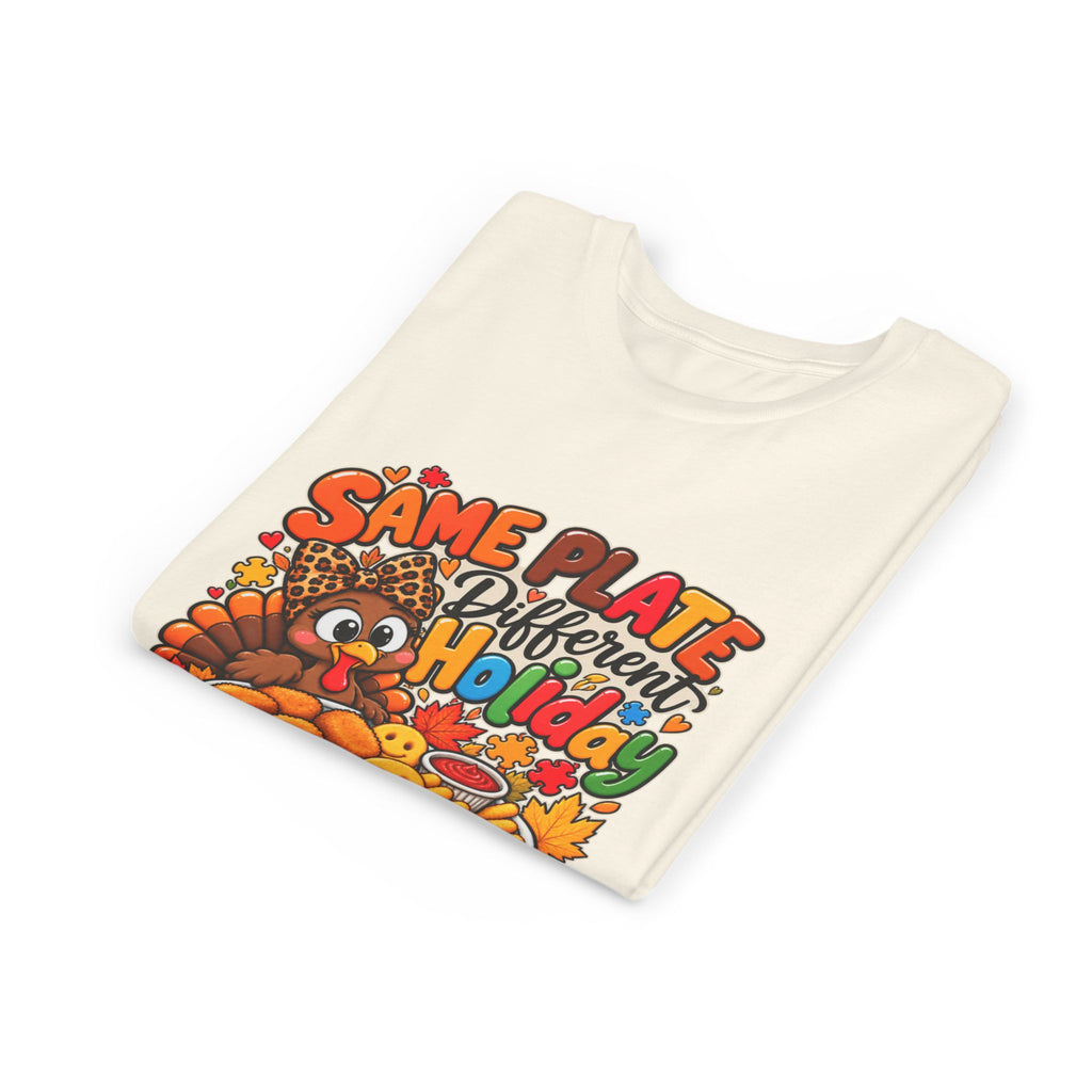 Youth Short Sleeve Tee – Same Plate Different Holiday & The Menu Changed Thanksgiving Shirt