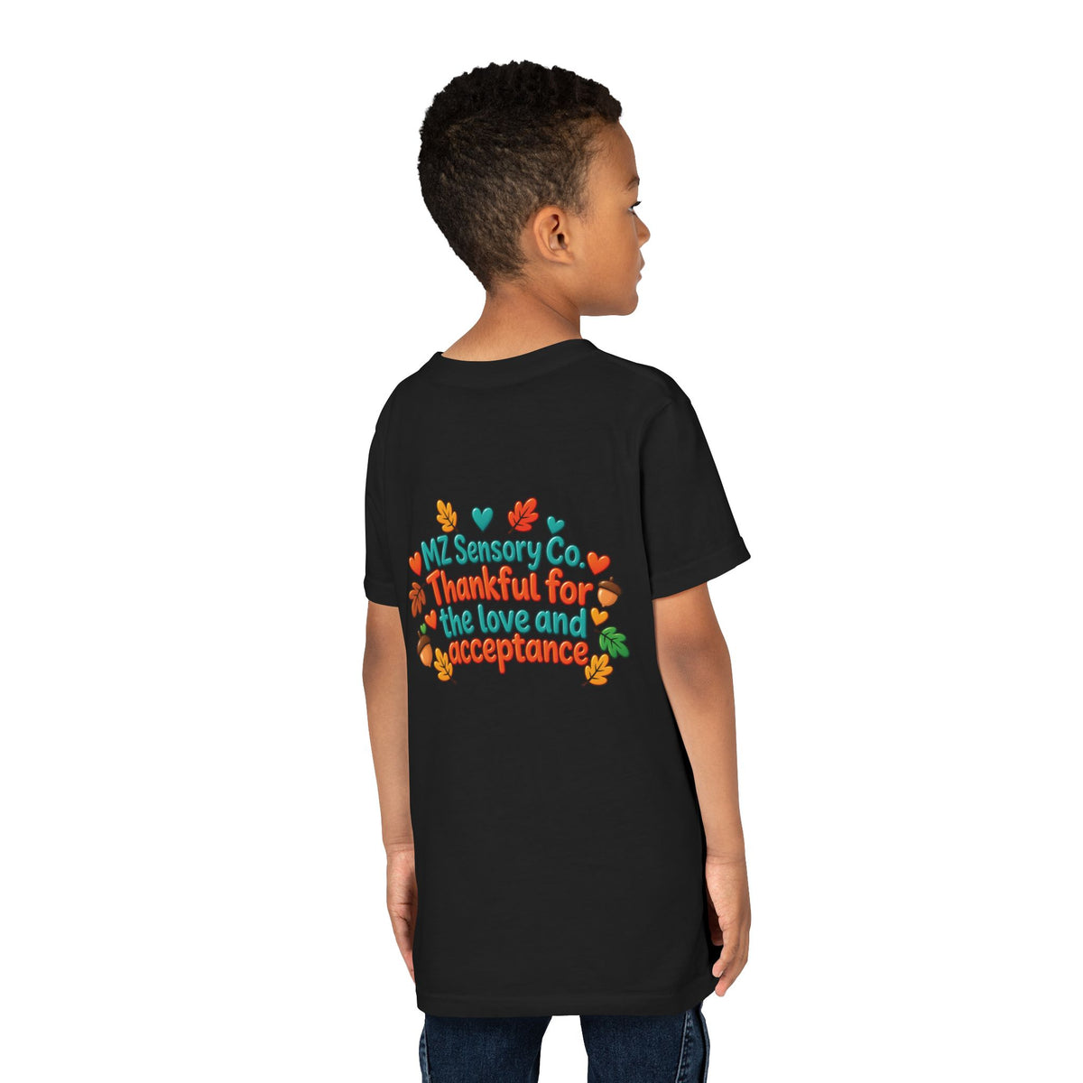Thankful Hearts Kids’ Thanksgiving Turkey T-Shirt
