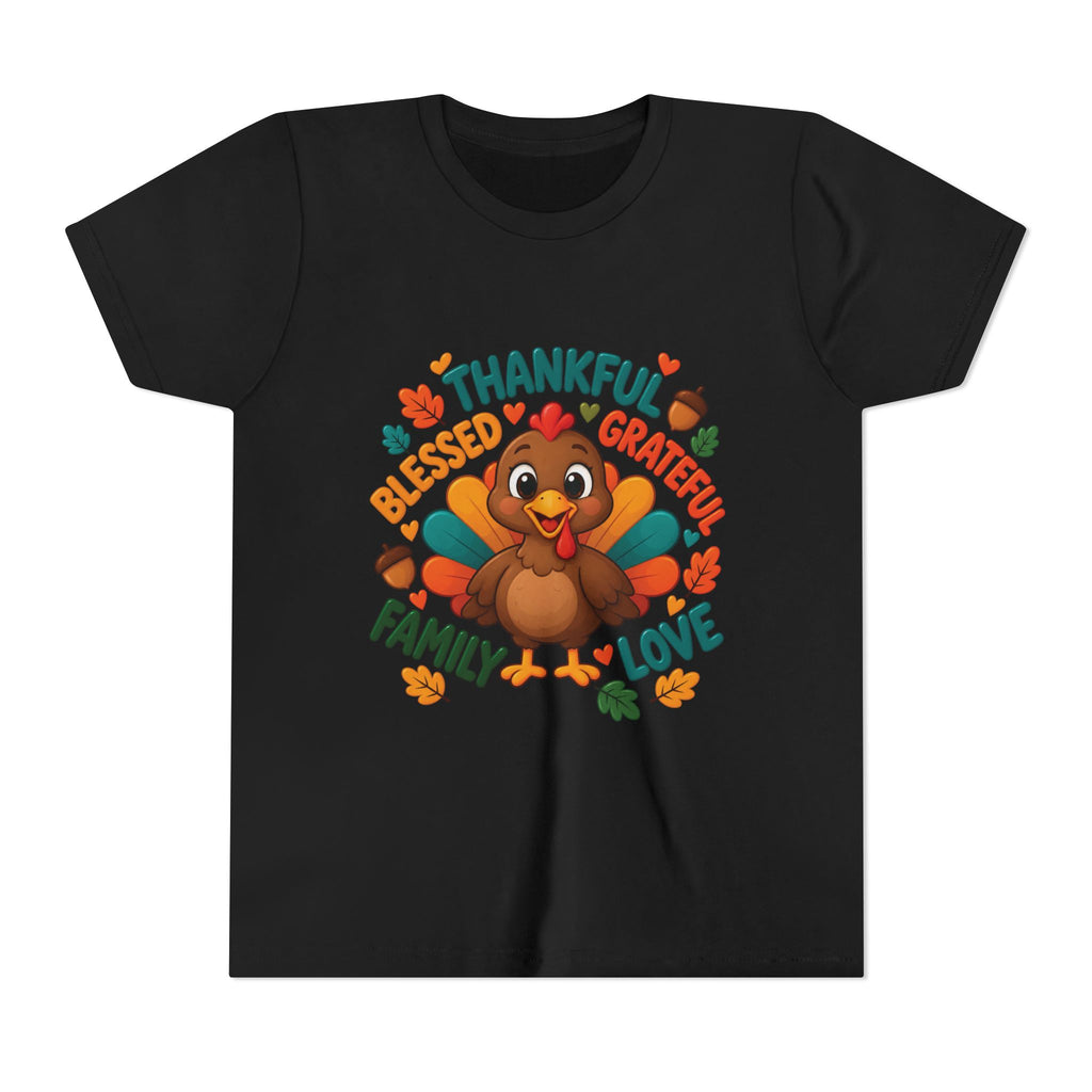 Thankful Hearts Kids’ Thanksgiving Turkey T-Shirt