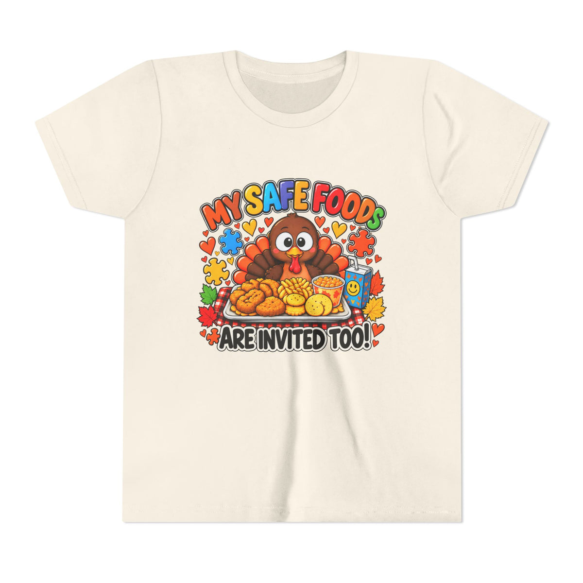 My Safe Foods Are Invited Too! – Kids’ Thanksgiving T-Shirt