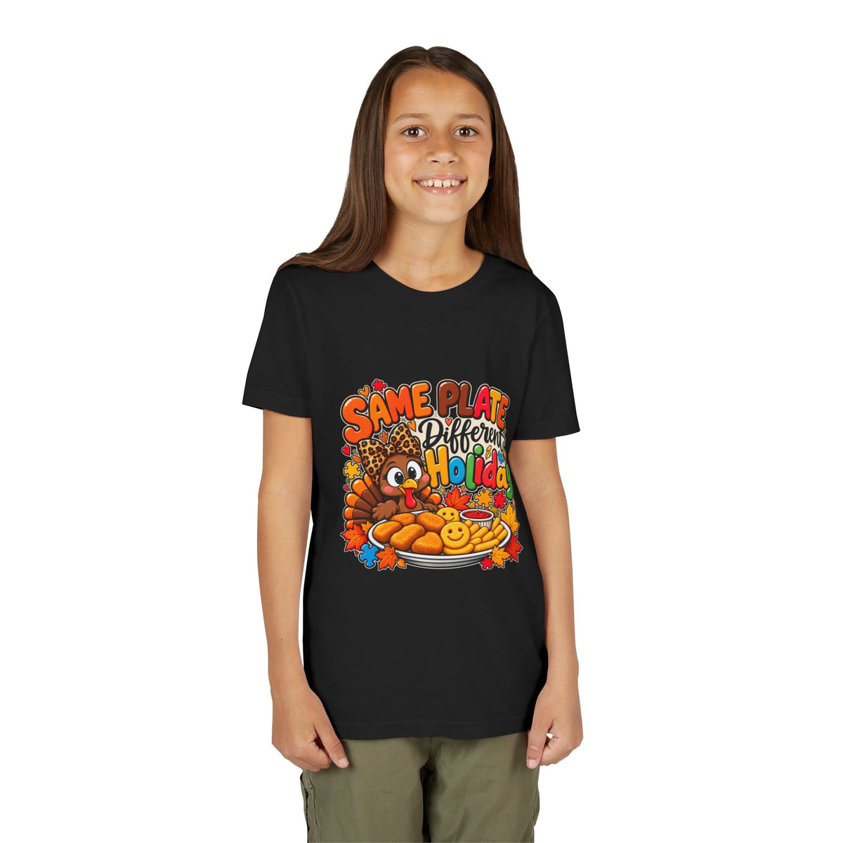 Youth Short Sleeve Tee – Same Plate Different Holiday & The Menu Changed Thanksgiving Shirt