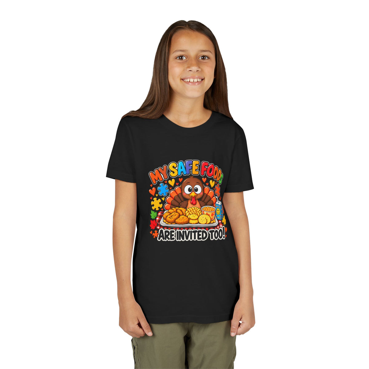 My Safe Foods Are Invited Too! – Kids’ Thanksgiving T-Shirt