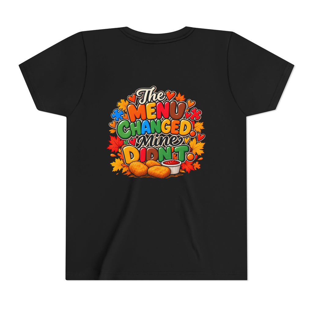 Youth Short Sleeve Tee – Same Plate Different Holiday & The Menu Changed Thanksgiving Shirt